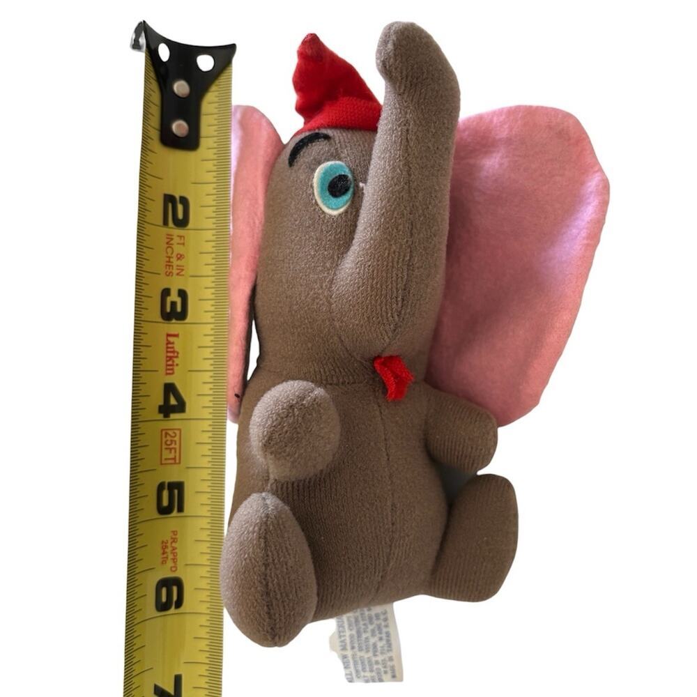 Walt Disney Productions Dumbo Plush Stuffed Animal Vintage Dumbo - Picture 8 of 10